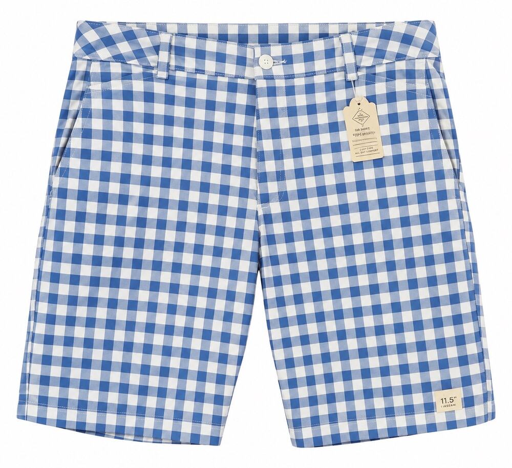 St. John’s Bay Blue & White Gingham Bermuda Shorts Size 24W